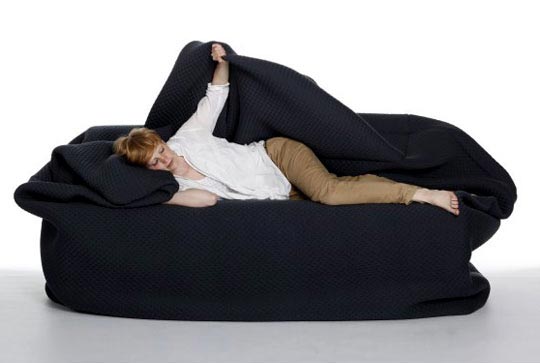 Moody Chair" â€“ a huge bean-bag like bed/chair with a built in ...