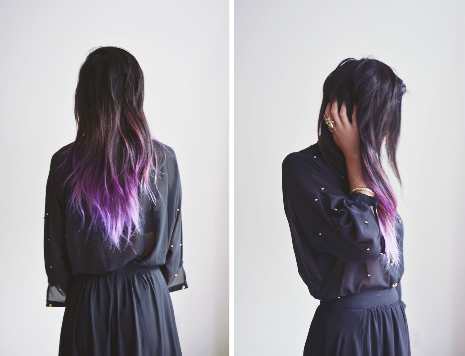 Purple dip dye #dip #dye #colorful #hair #dye | How Do It