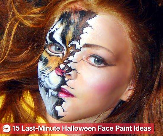 15 Easy Last Minute Halloween Costume Face Paint Ideas