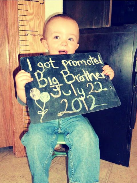 2nd child…… such a cute way to announce it