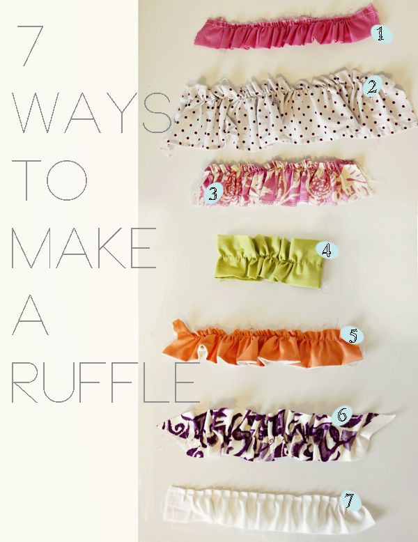 7 ways to make a ruffle
