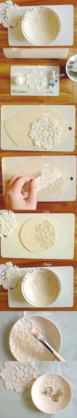 A Bit of Bees Knees: DIY: Lace Bowl