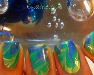 A new way to water marble. way cleaner than the water method.