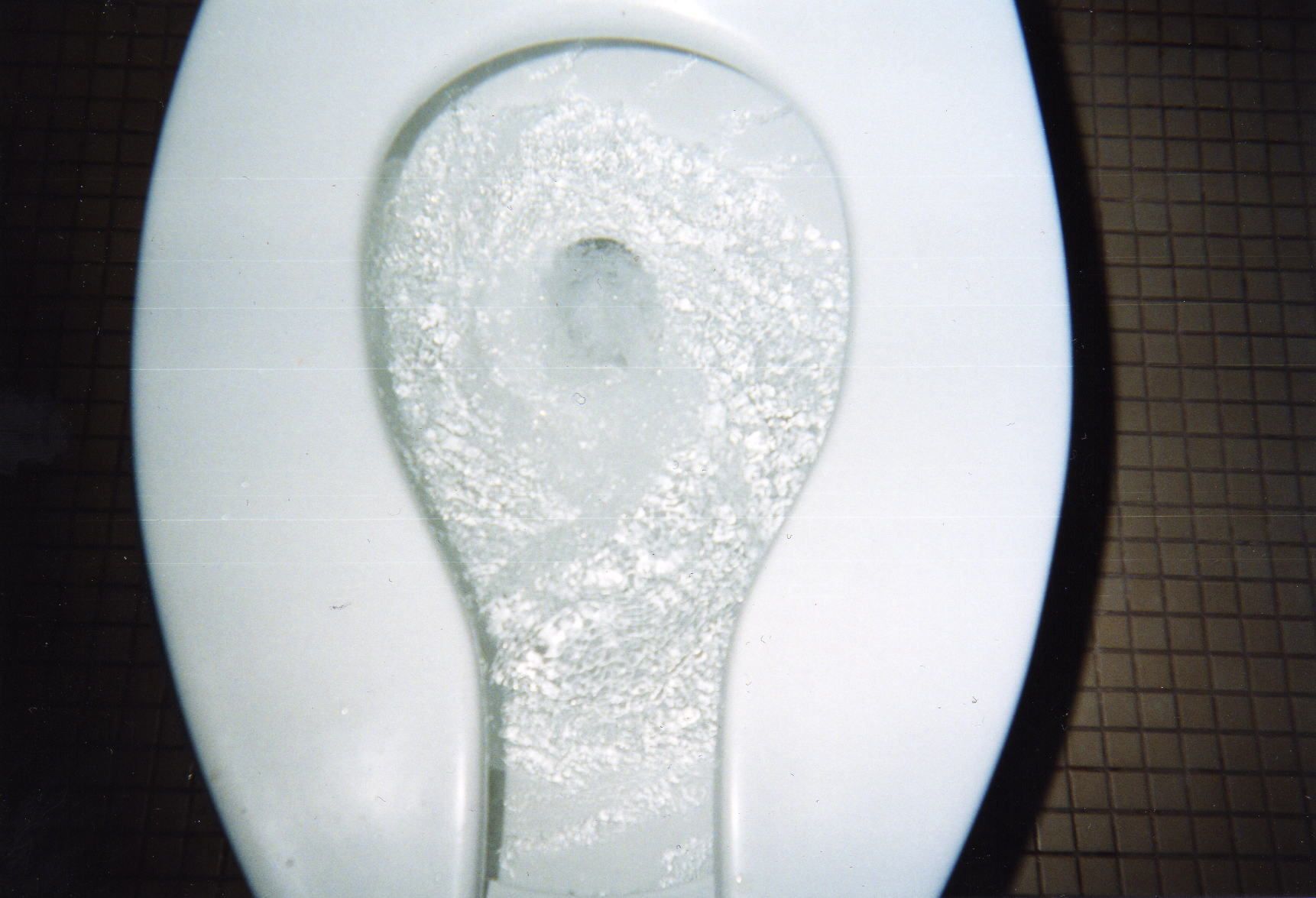 Add a cup of baking soda to the toilet, leave it for an hour, and then flush. It