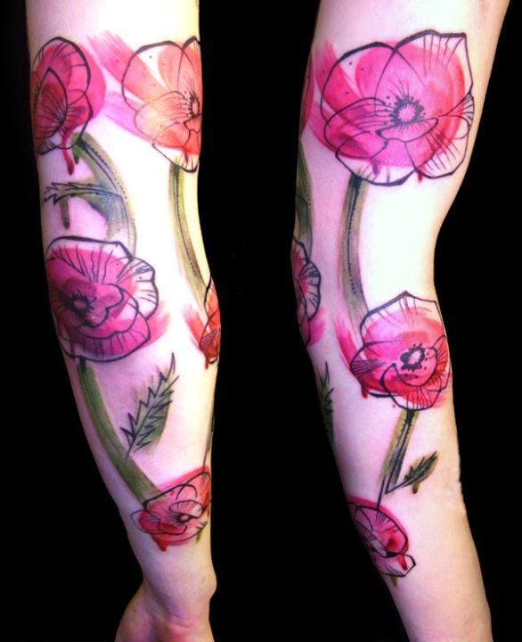Amazing flower tattoo.