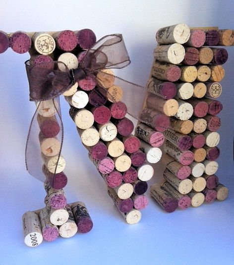 Ask the bartender to save all the wine corks from the wedding. Glue then togethe