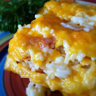 Bacon, Cheddar, Chicken, and Rice Bake