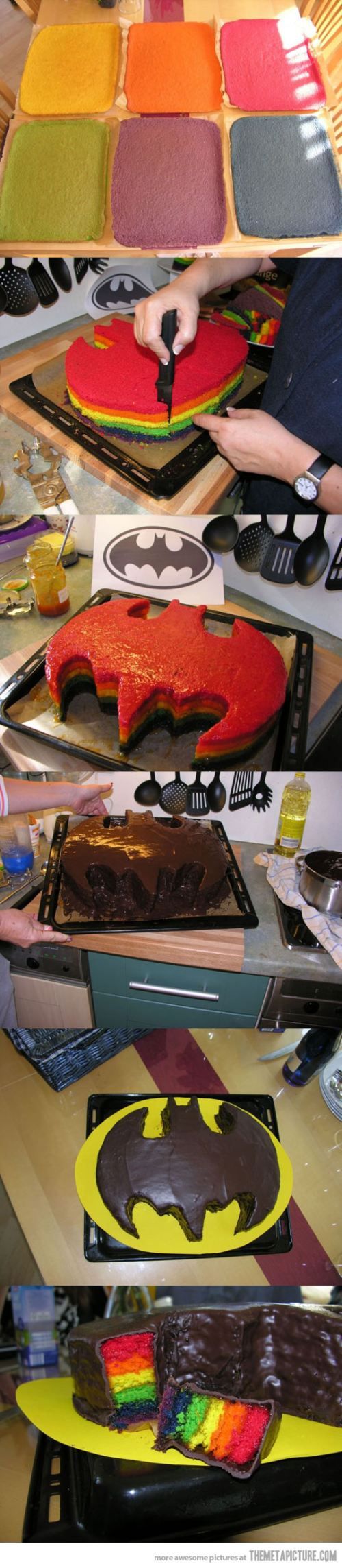 Batman layered cake…. DOOOOO IT! Or some other equally awesome superhero cake.