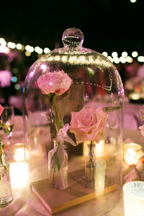 Beauty and the Beast centerpieces. For the ones who believe in fairytales