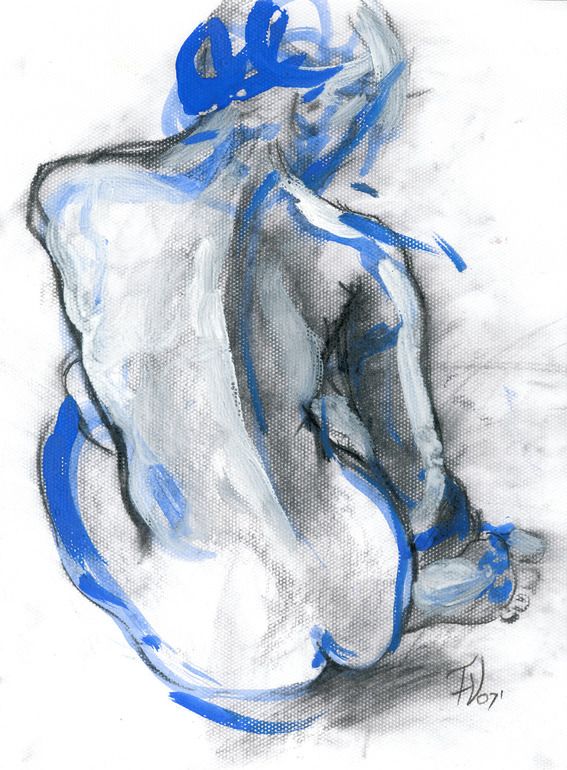 Blue Babe Valeria Fulop; Acrylic, 2007,=) "Nude No1"