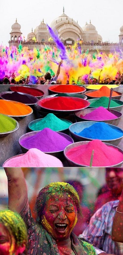 Bucket list: Holi Festival – a Hindu spring tradition where people throw brightl