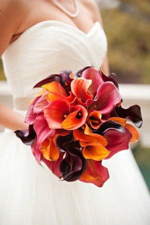 Calla lilies for fall…simple elegant bouquet