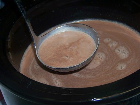 Christmas Eve Creamy Crockpot Hot Chocolate – 1.5 cups heavy cream, 1 can of swe