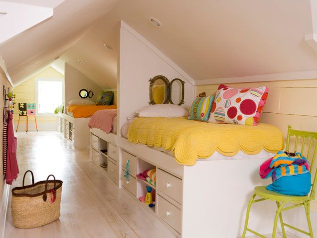 Colorful bunk beds