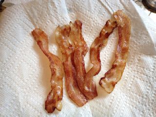 Cooking bacon…..in water?! I never knew you could do this – the end result is