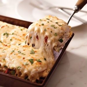Creamy white chicken alfredo lasagna… Um, YUM! – Click image to find more Food