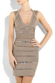 Crystal Link Herve Leger Bandage Dress *Front