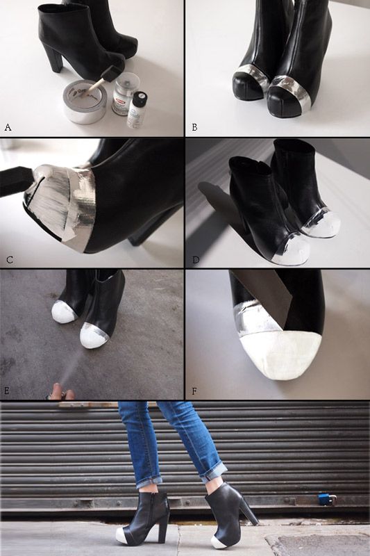 DIY Cap toe boots.