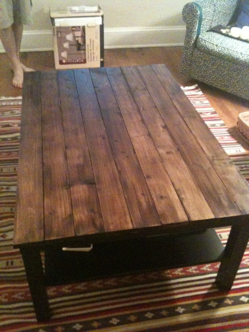 DIY Rustic Wood Table. Easy and only twenty bucks!