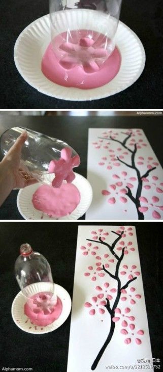 DIY Sakura painting