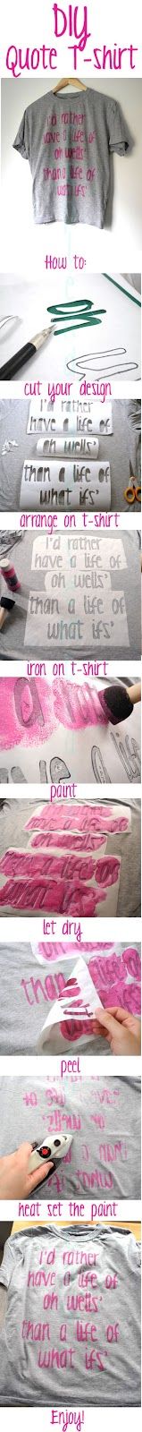 DIY Words on T-Shirt
