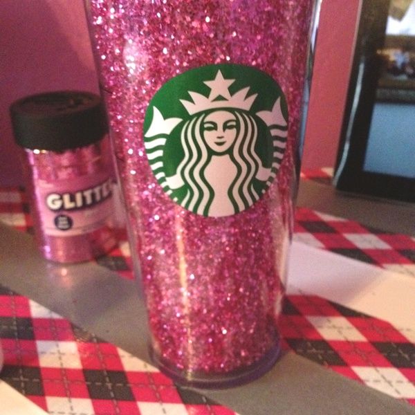 DIY glitter Starbucks cup!