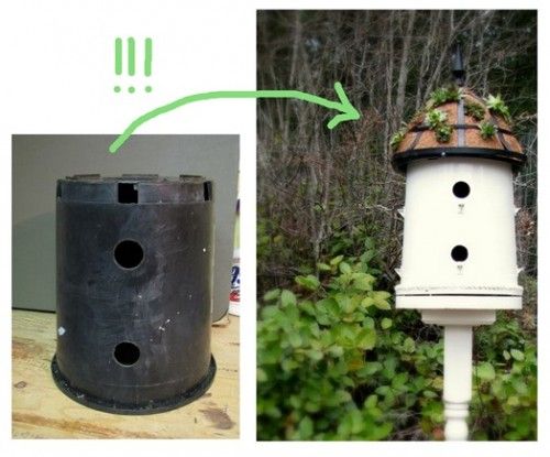 DIY plant pot bird house…