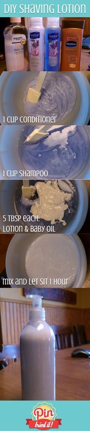 DIY shaving lotion… may have to try this