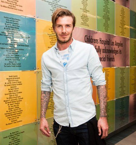 David Beckham visits LA Childrens Hospital