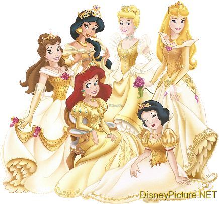 Disney Princesses in Gold