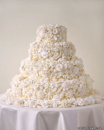 Elegant White Beach Wedding Cakes