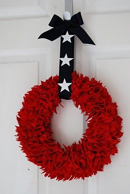 Felt Star Wreath #wreath
