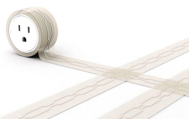 Flat extension cord for under your rugs