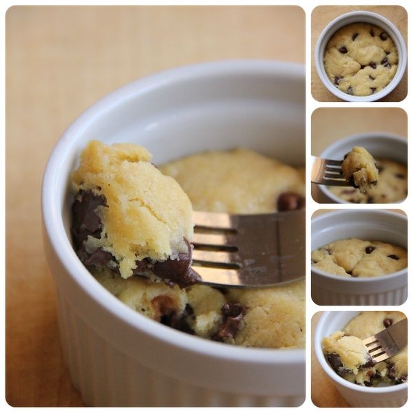 For those days you just want to make one cookie… 1 tbsp. butter (melted),  1 t