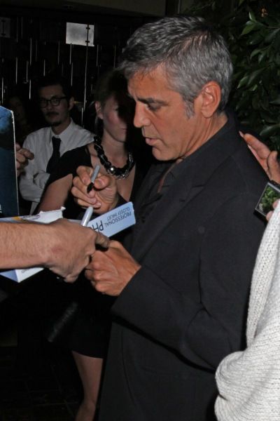 George Clooney and Elisabetta Canalis dinner date