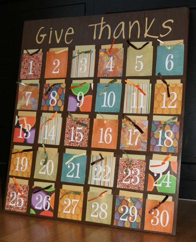 “Give thanks board”… For the month of November.