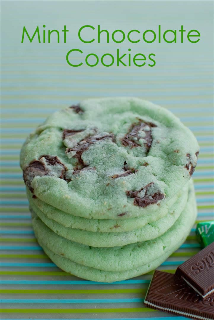 *Grinch cookies*  Mint Chocolate Chip Cookies