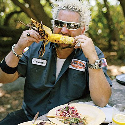 Guy Fieri takes camp cooking seriously