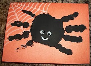 Hand Print Spider: for Porter's Halloween canvas