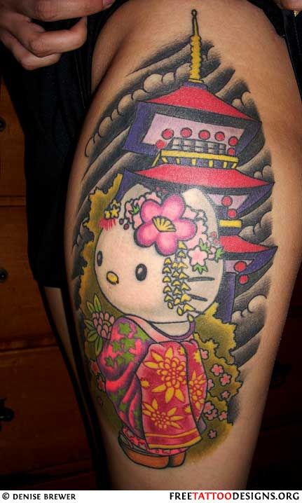 #Hello Kitty #Geisha #Tattoo