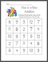 Here's a simple game for practicing basic addition facts.