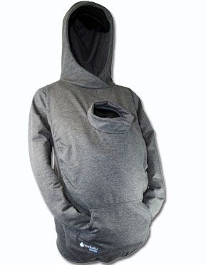 Hoodie that fits over baby carrier.  ummm awesome