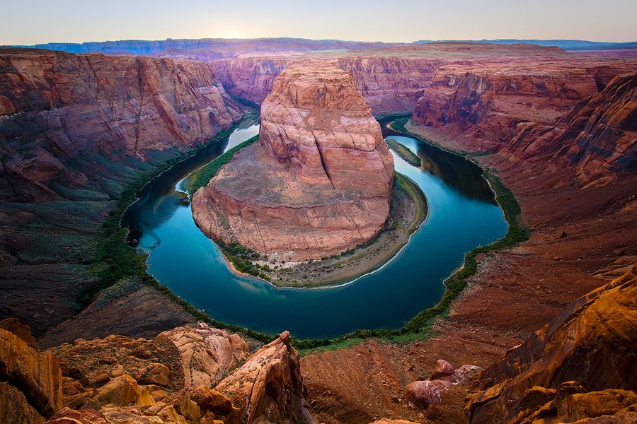 Horseshoe Bend is just west of Page, AZ. It's a crazy spot where the Colorad