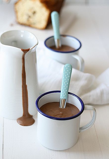 Hot chocolate and hot chocolate spoons