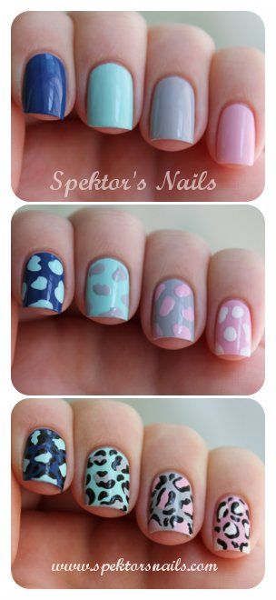 How to do Leopard Skittle Nails