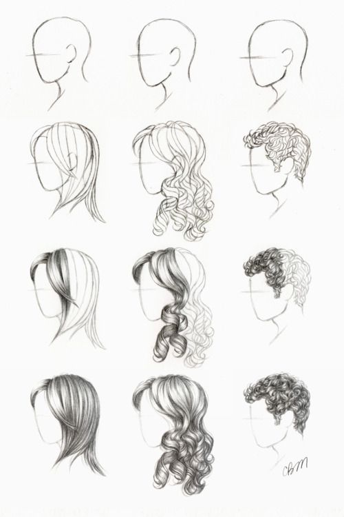 How to draw hair.