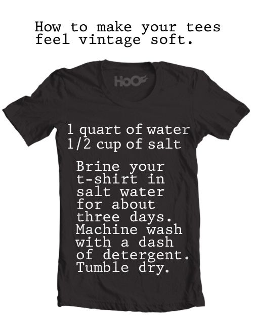 How to make your T-shirt feel vintage soft!