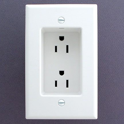 If you ever build or remodel – use recessed outlets so that the plugs don't