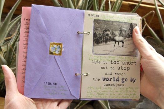 Keep wedding cards by punching in holes and making a book. @ Wedding Day Pins :