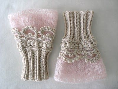 Knit and crochet mittens